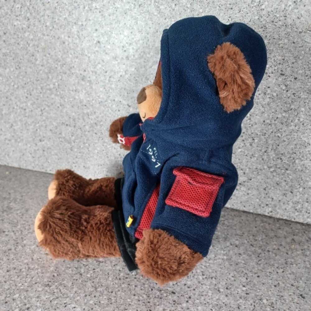 Build-A-Bear Brown Plush Stuffed Animal Toy Fleece Hoodie Black Shorts - Picture 2 of 4